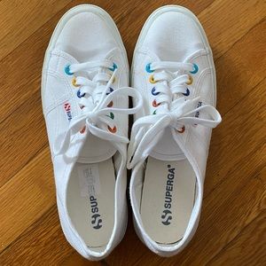 superga white rainbow